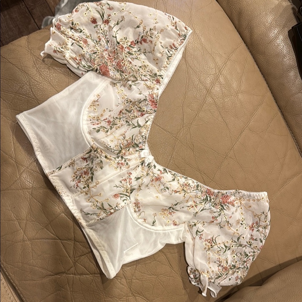 Floral Sheer Crop Top